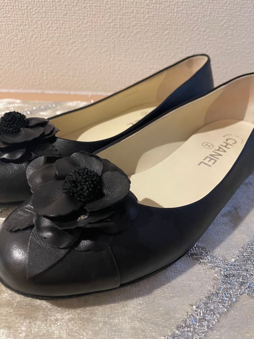 MMM [[プロフィール必読]] 様CHANEL ブラック フラットシューズ38