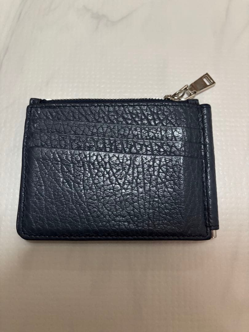 【状態良好】メゾンマルジェラ マネークリップ ウォレット 折り財布 ネイビー