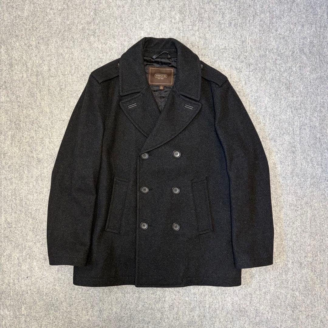 【美品】COACH ピーコート ナポレオン　ウール　お兄系　フォーマル　ギミック
