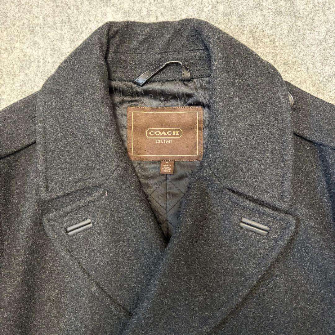 【美品】COACH ピーコート ナポレオン　ウール　お兄系　フォーマル　ギミック
