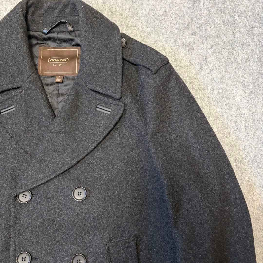 【美品】COACH ピーコート ナポレオン　ウール　お兄系　フォーマル　ギミック