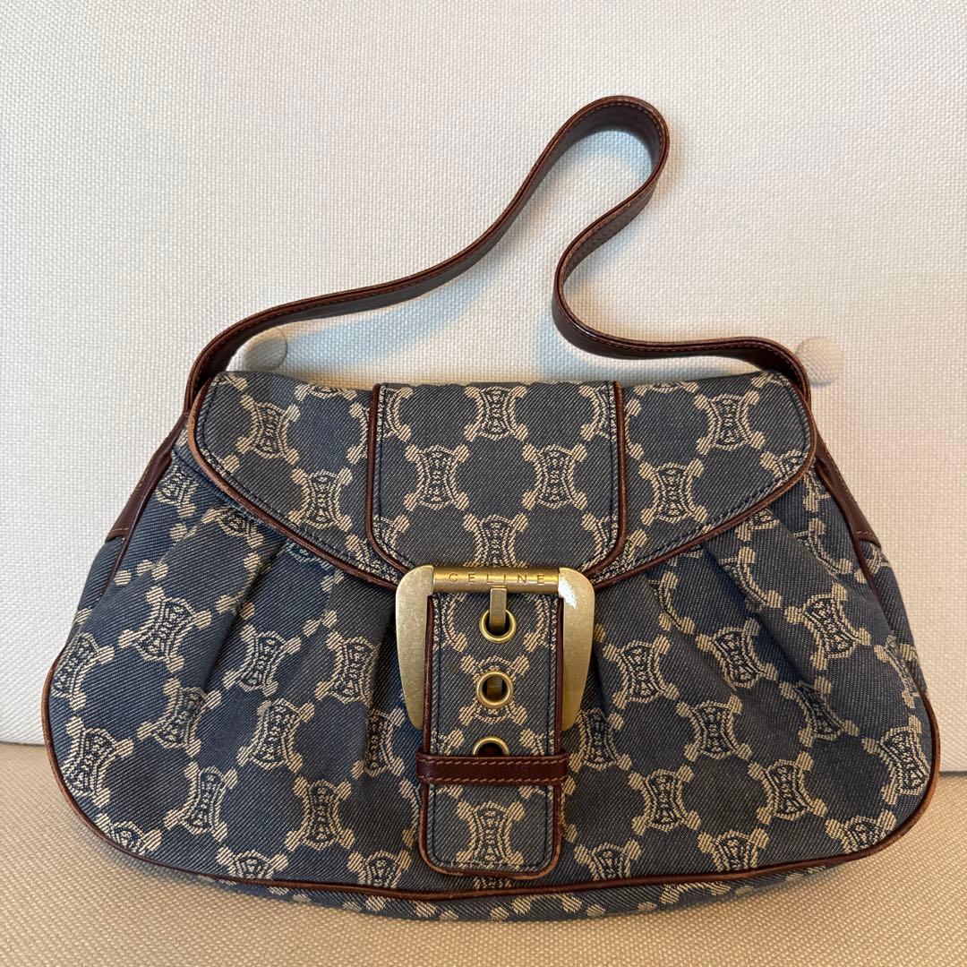 セリーヌ　デニムパリマカダムワンショルダーバッグ