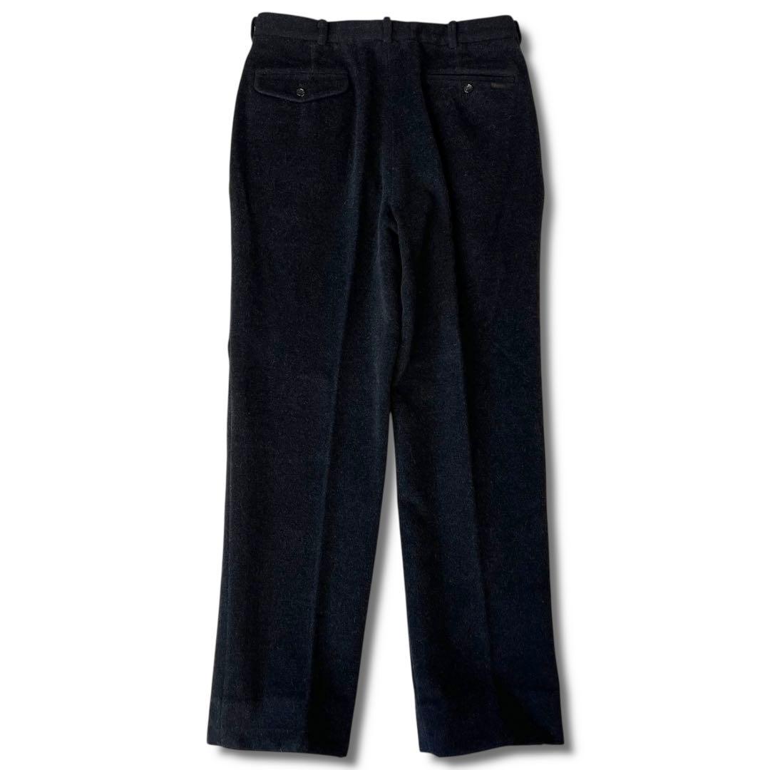 美品 PAPAS アンゴラ ウール 2B セットアップ スーツ L ブラック