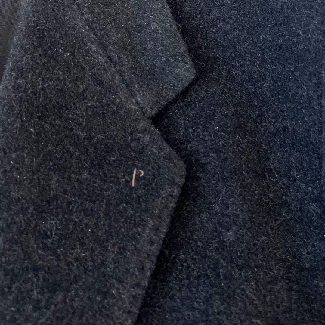 美品 PAPAS アンゴラ ウール 2B セットアップ スーツ L ブラック