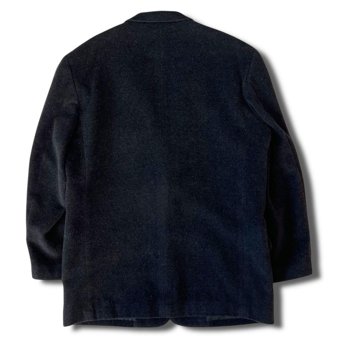 美品 PAPAS アンゴラ ウール 2B セットアップ スーツ L ブラック
