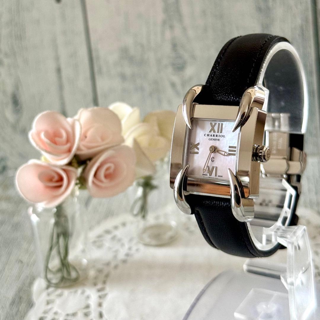 【希少】CHARRIOL GENEVE 腕時計 シャリオール クチャ スクエア