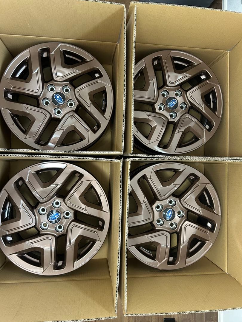 大特価　スバル 18インチ ブラウン 5スポークホイール