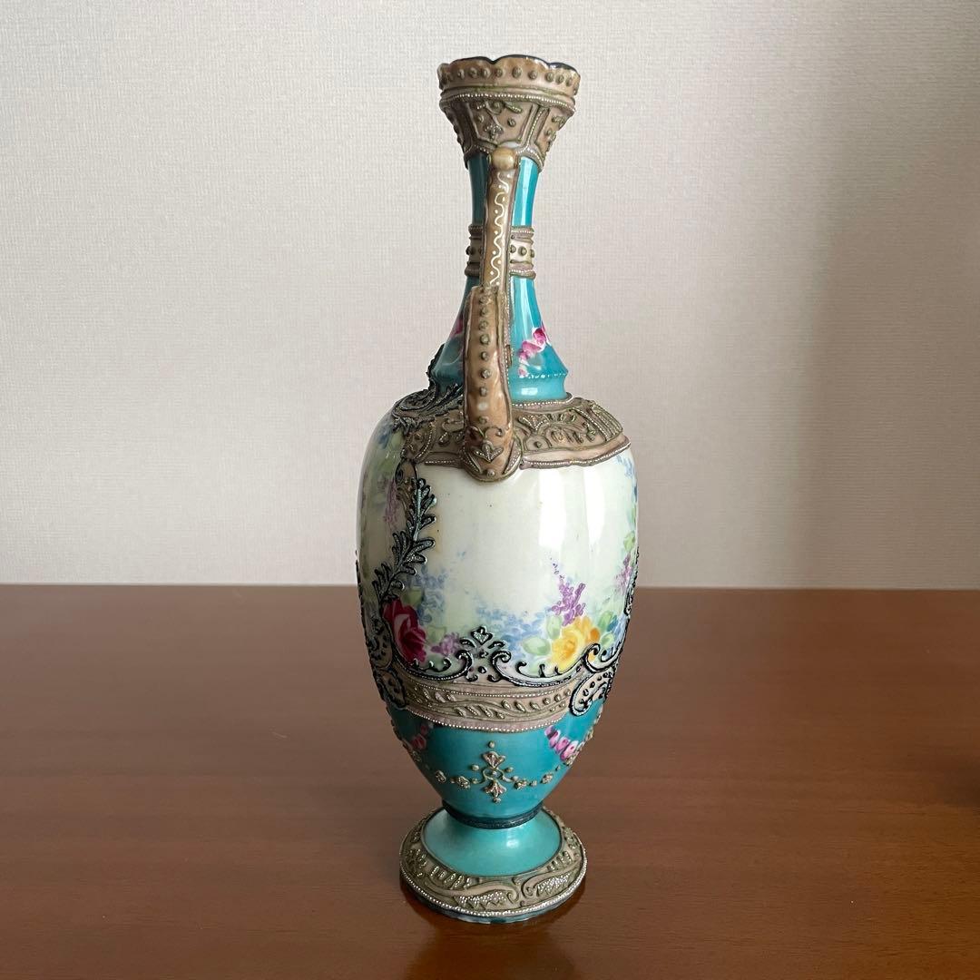 麻*宮様 オールドノリタケ　飾花瓶