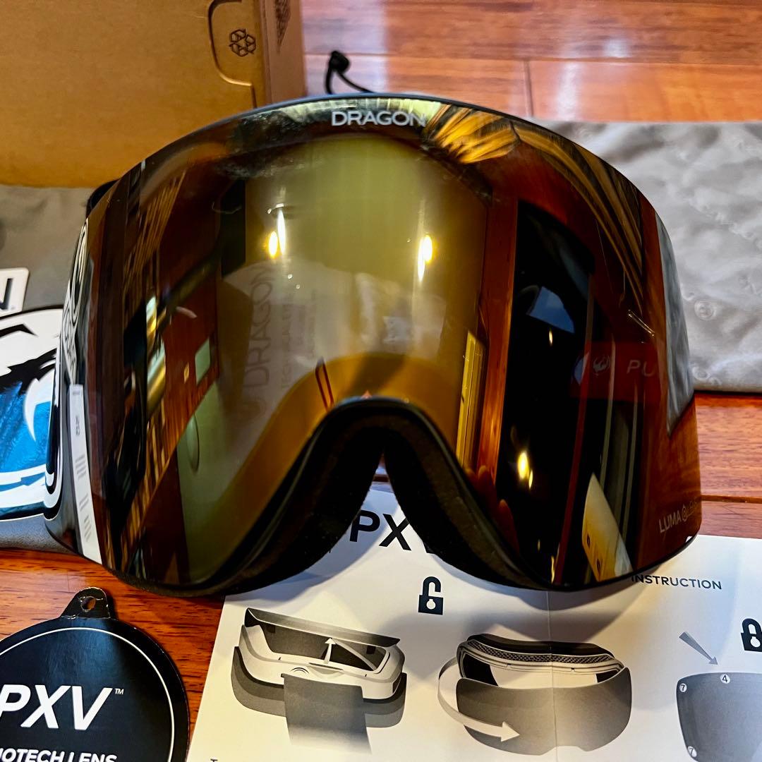 ドラゴン DRAGON PXV ゴーグル定価3.3万レンズ新品未使用付属品付