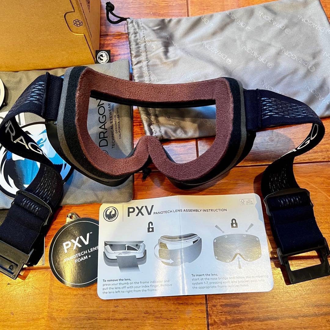 ドラゴン DRAGON PXV ゴーグル定価3.3万レンズ新品未使用付属品付