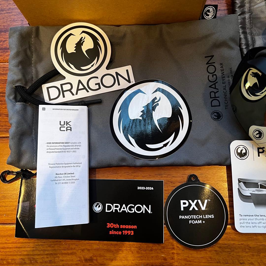 ドラゴン DRAGON PXV ゴーグル定価3.3万レンズ新品未使用付属品付