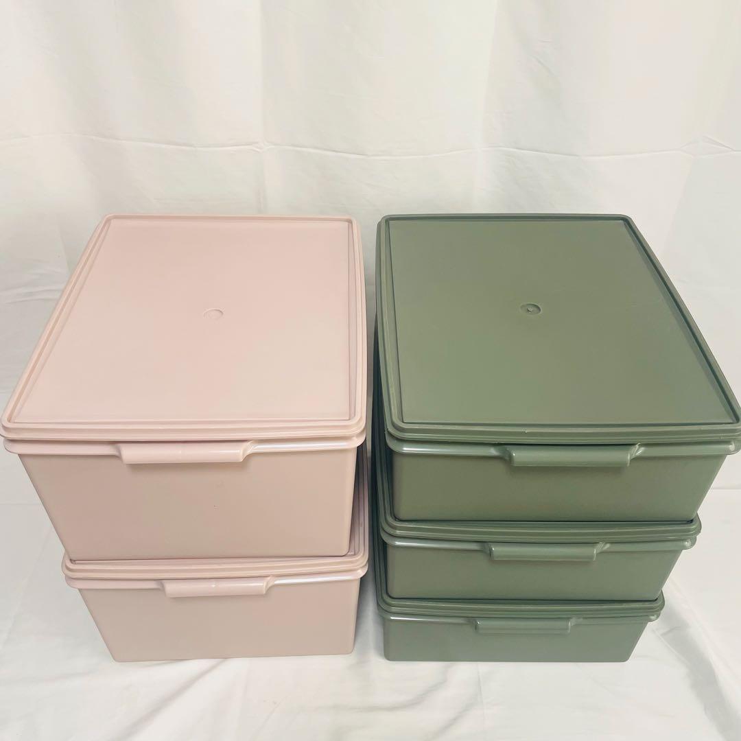 タッパーウェア 収納 スーパーケース 5個セット(深型2個+薄型3個)