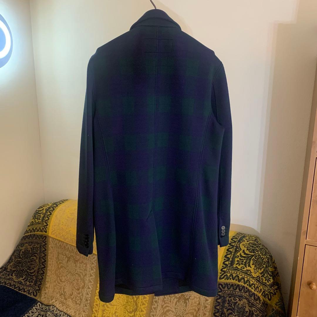 HYDROGEN【極美品】タータンチェックコート ボンディング加工 ハイドロゲン