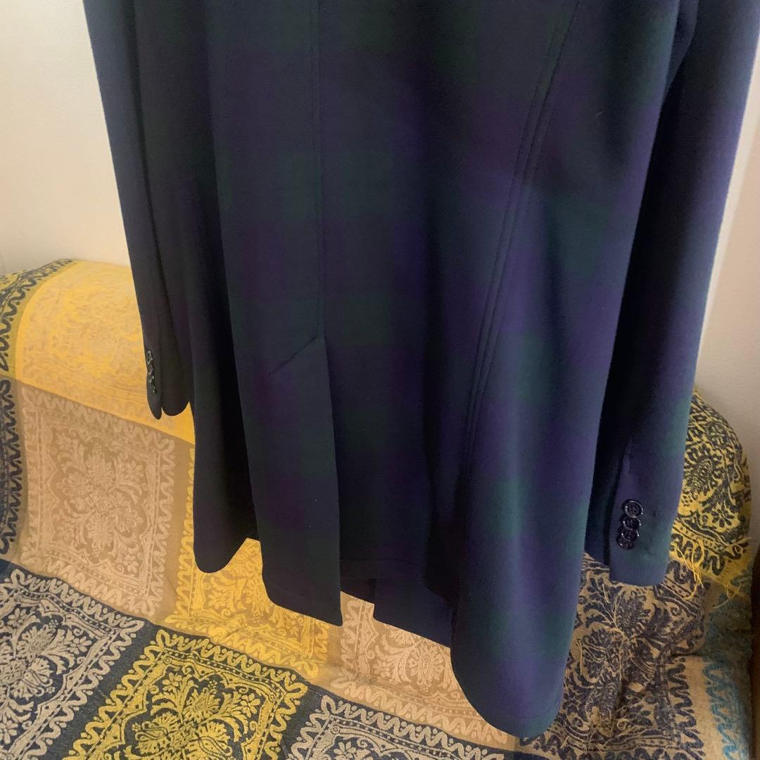 HYDROGEN【極美品】タータンチェックコート ボンディング加工 ハイドロゲン