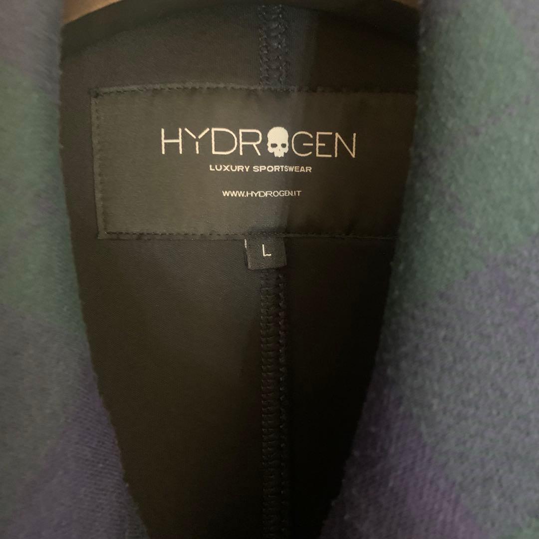 HYDROGEN【極美品】タータンチェックコート ボンディング加工 ハイドロゲン
