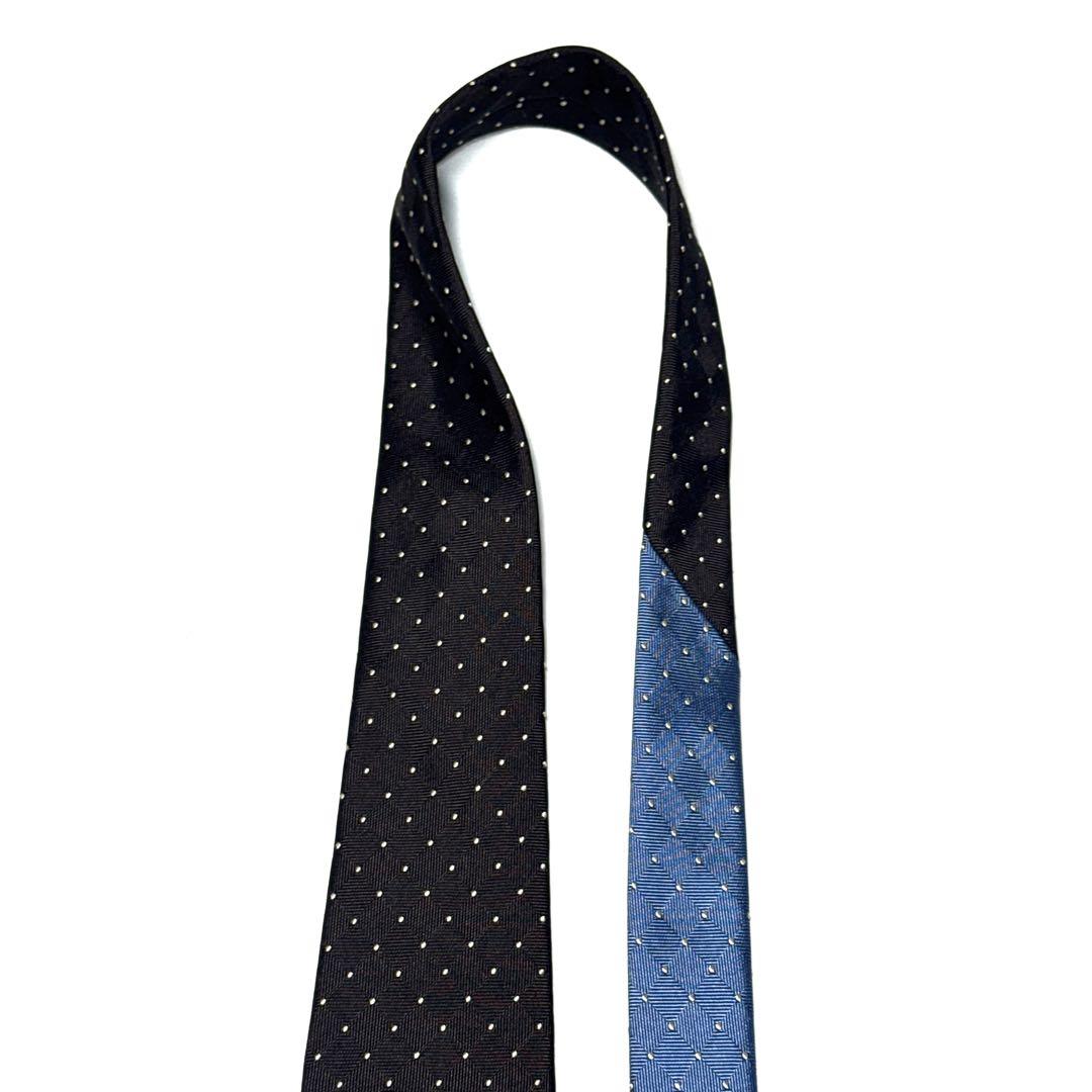 【極美品】 プラダ ネクタイ ドッド 2カラー シルク ハイブランド