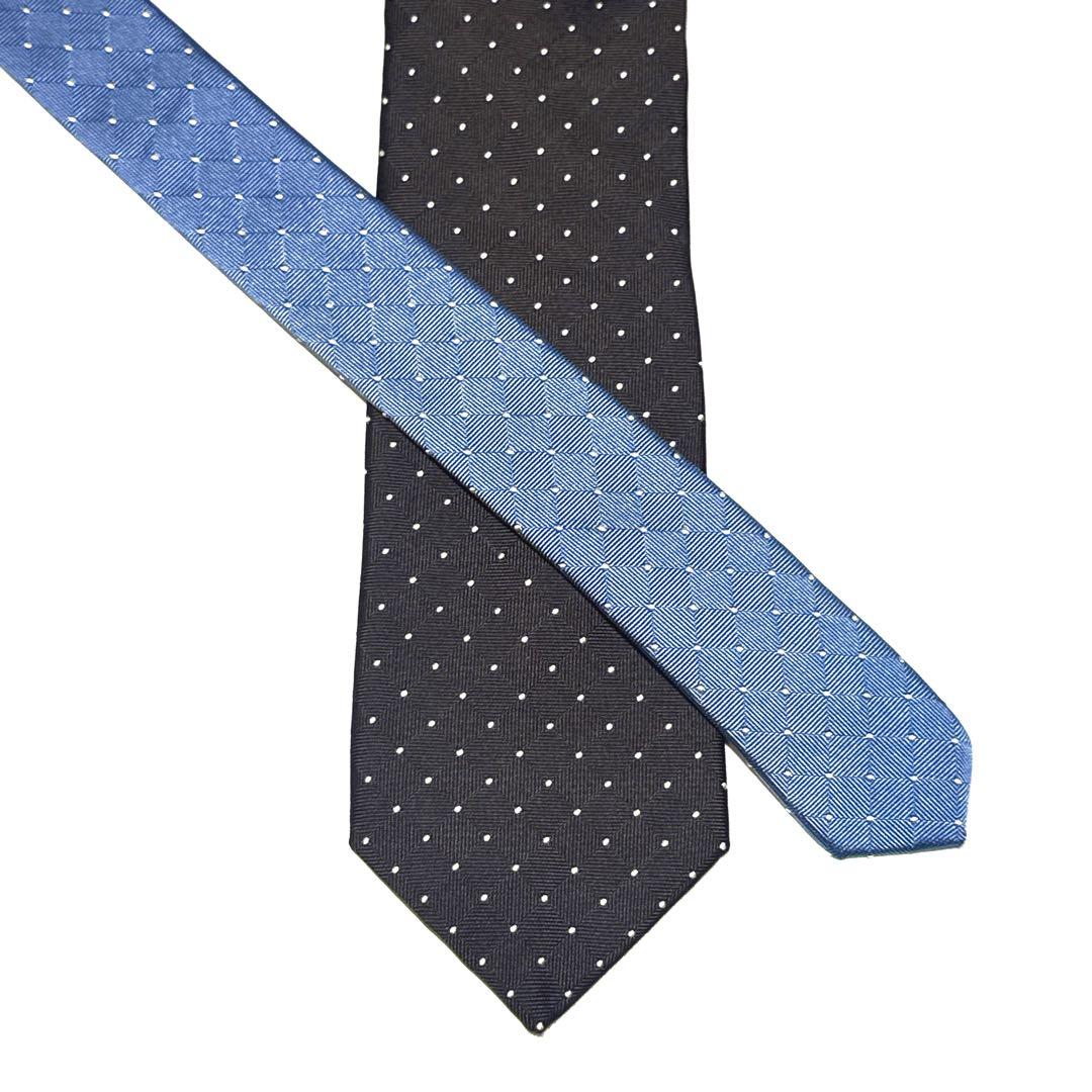 【極美品】 プラダ ネクタイ ドッド 2カラー シルク ハイブランド