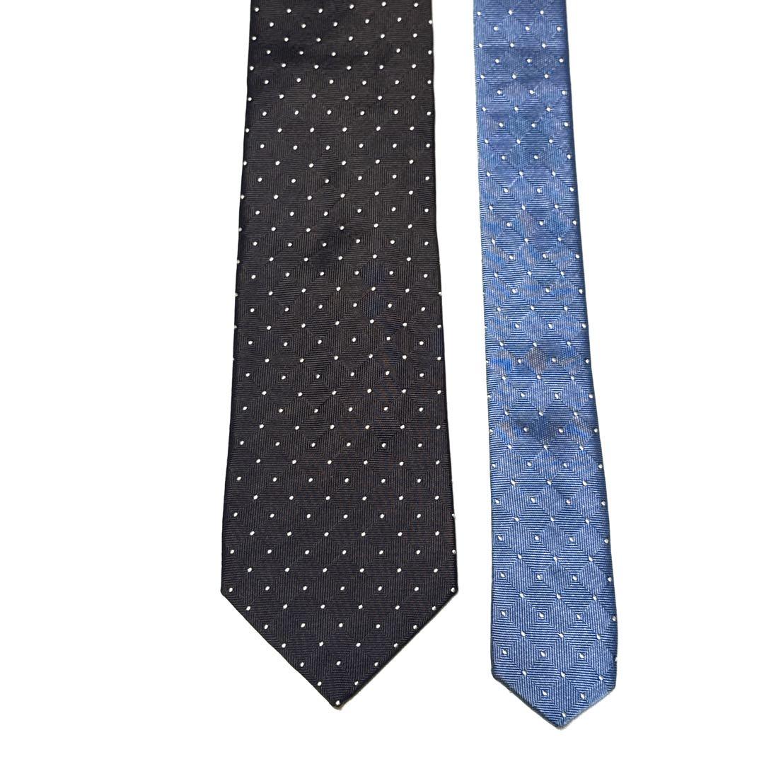 【極美品】 プラダ ネクタイ ドッド 2カラー シルク ハイブランド