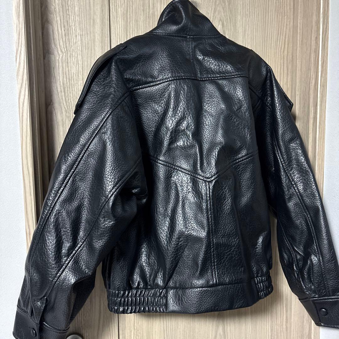 ZARA フェイクレザージャケット　M