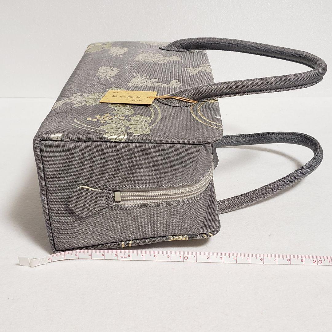 (8277)新品 利休バッグ 日本製 西陣織 帯地 和装用 あおりバッグ