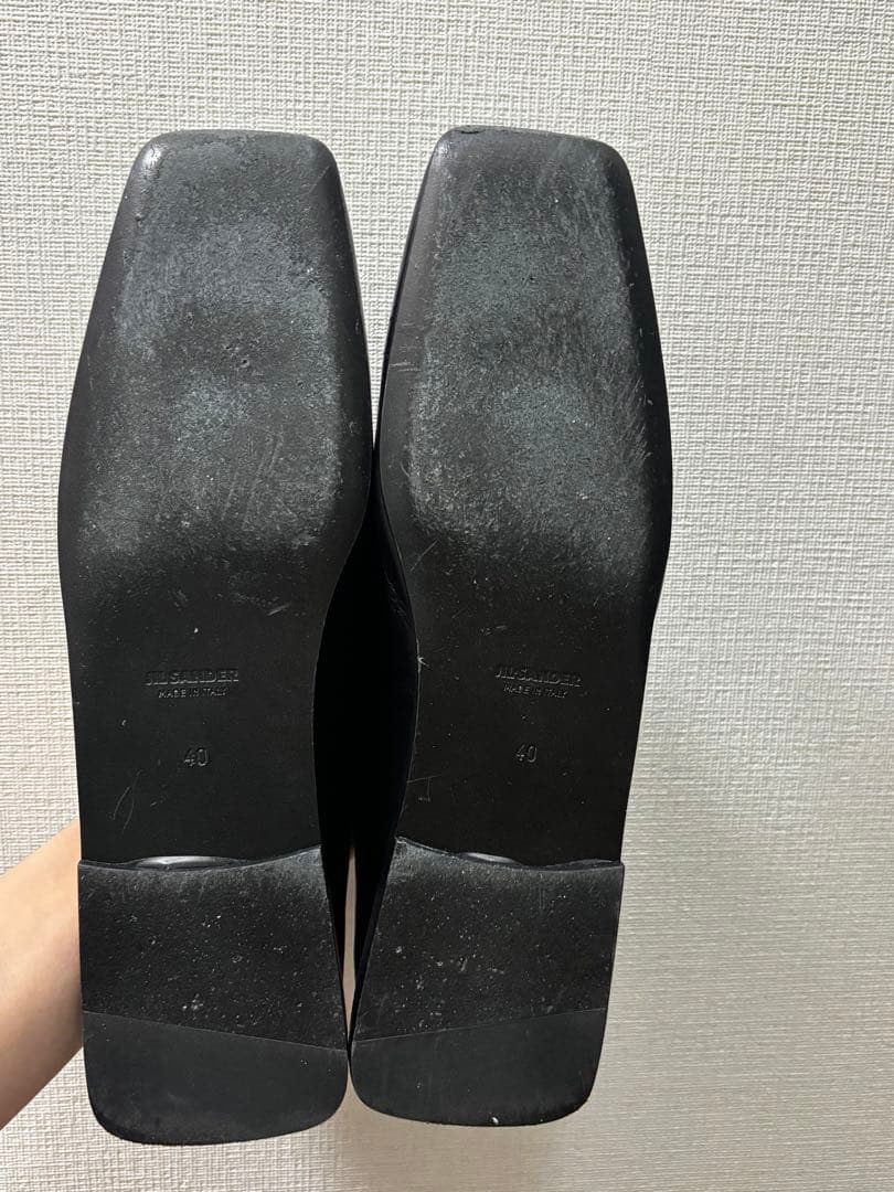 JIL SANDER ブラック フラットシューズ 40