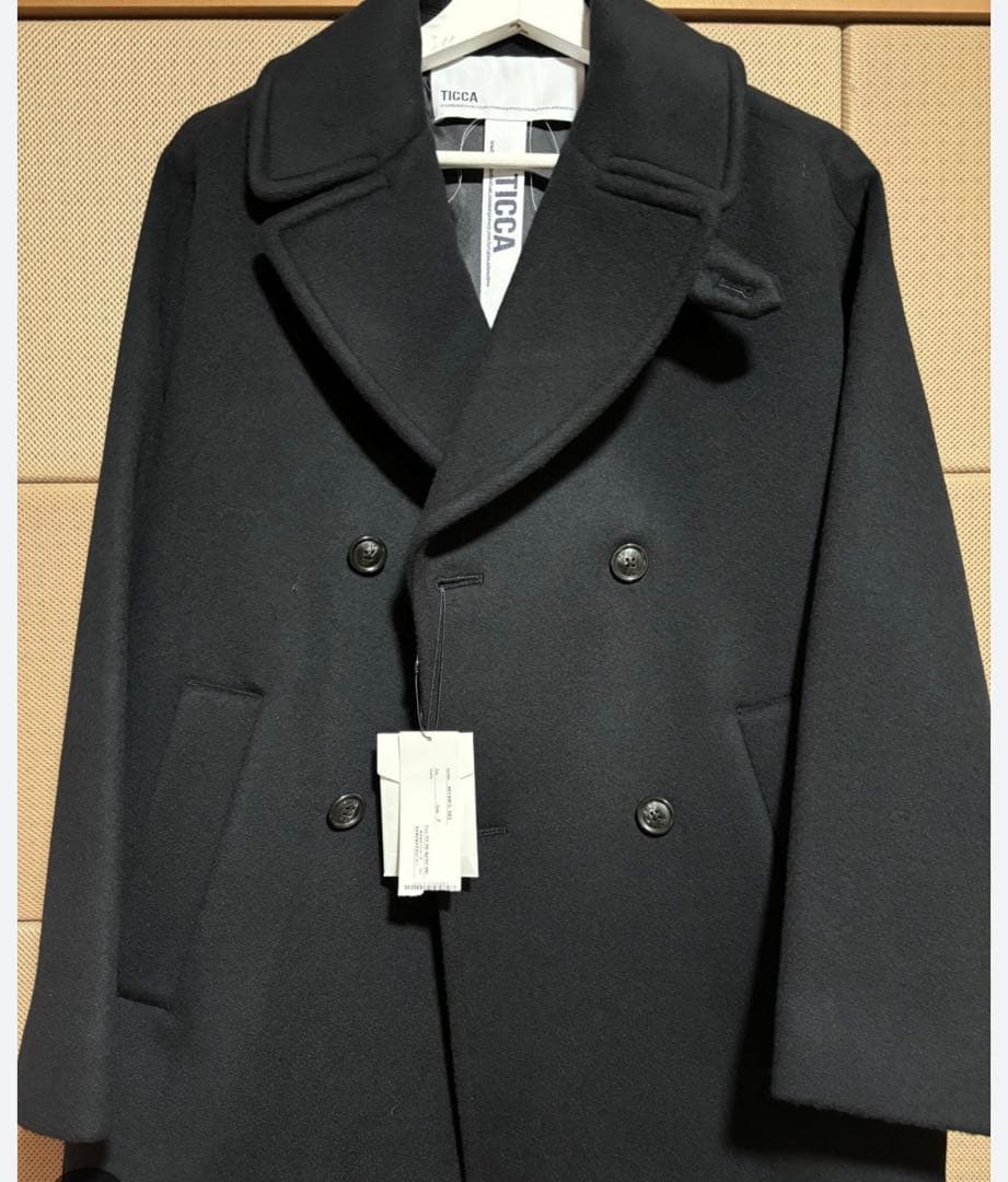 【新品タグ付き】25AW TICCA ティッカ　ピーコート　Pコート　ネイピー