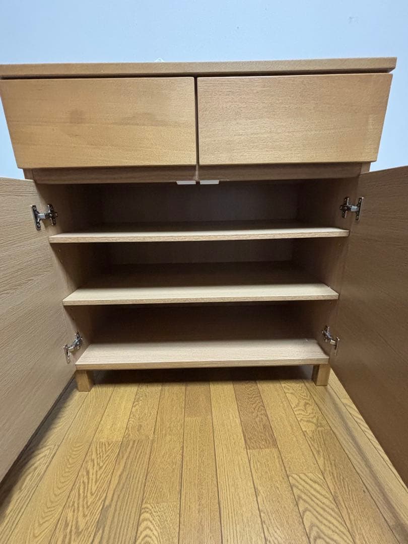 廃盤品　無印良品　オーク材キャビネット