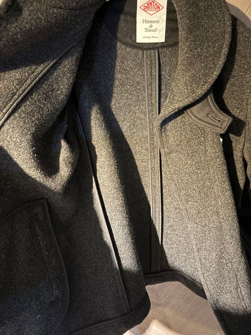 DANTON ウールモッサコート ダークグレー