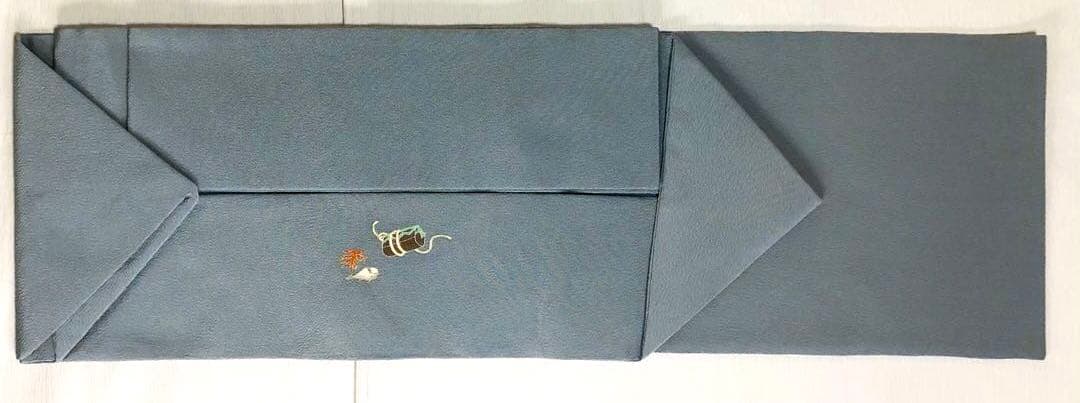 【お値打　長尺】名古屋帯　下村玉廣　昔話　鬼縮緬　帯丈400cm 帯幅31cm