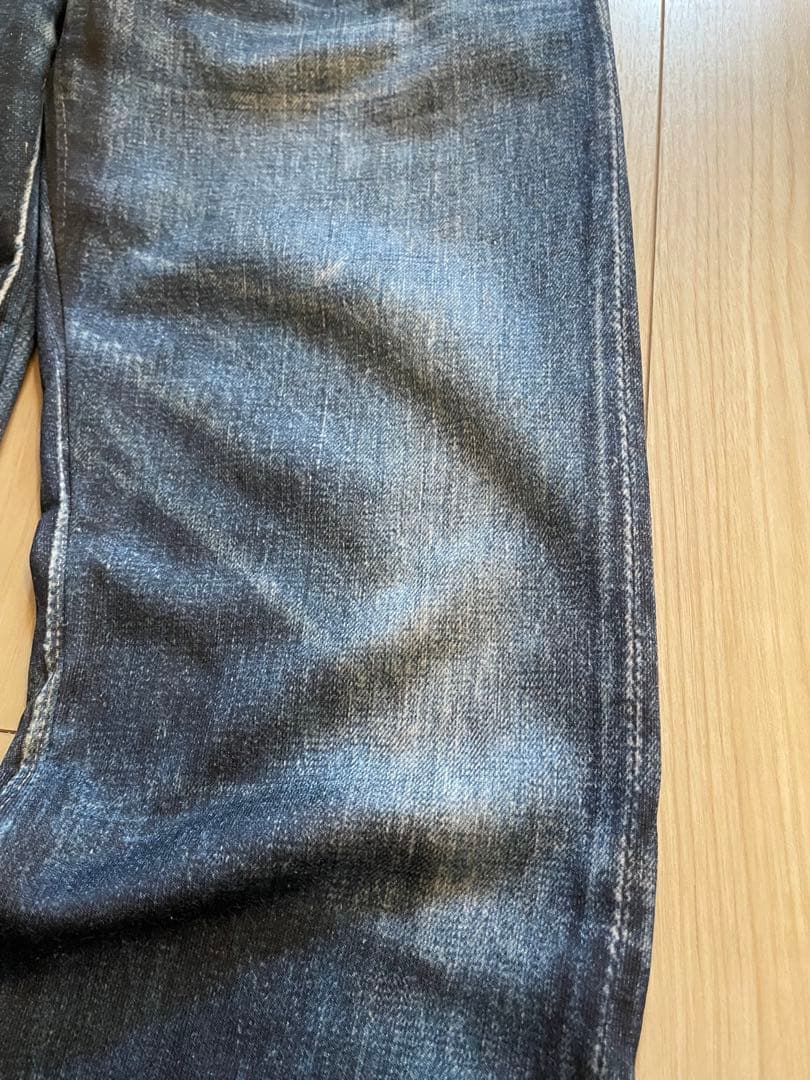 TATA 転写 デニム スウェットパンツ／大戦モデル フェイクデニム