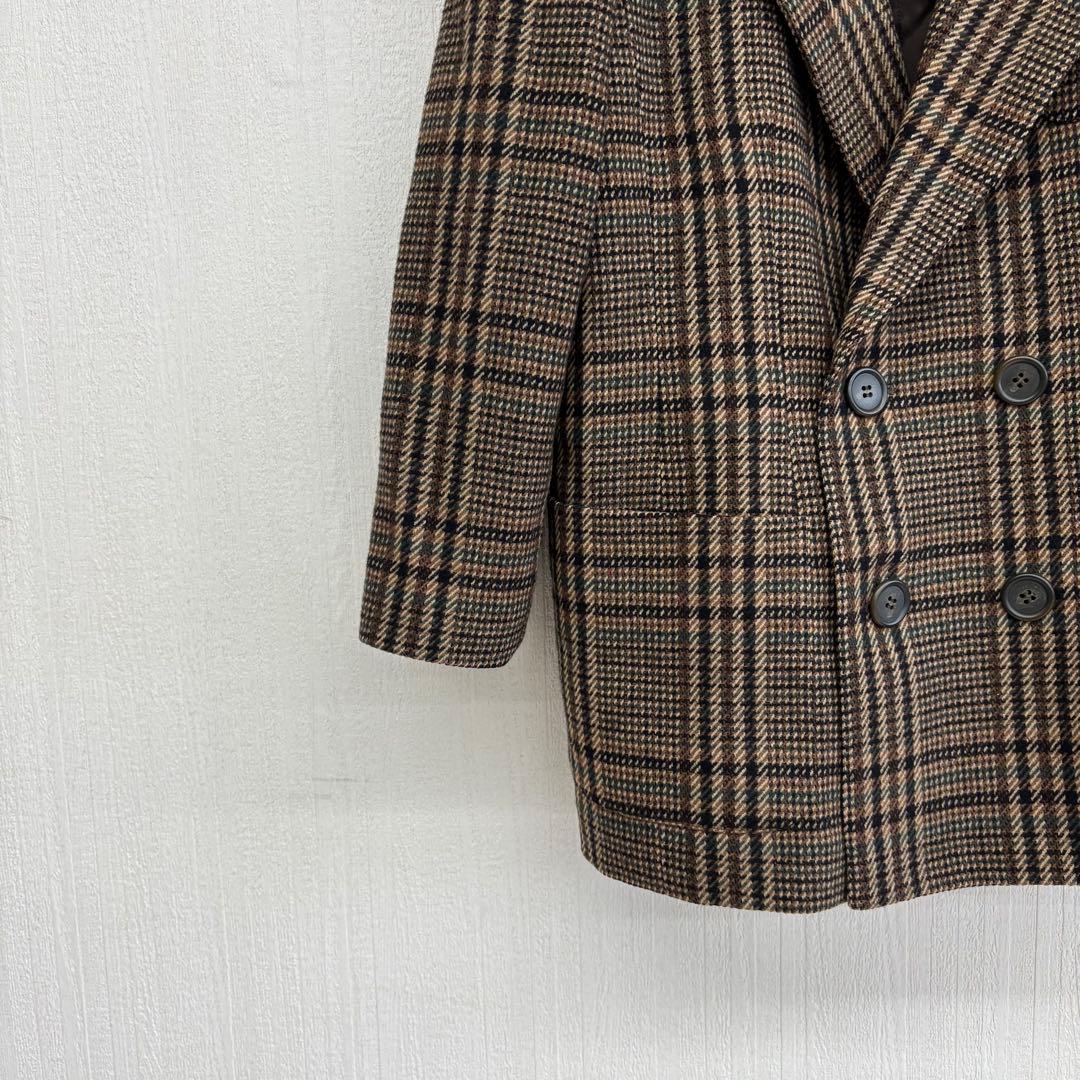 極美品✨ レリアン チェック柄 コート ジャケット カシミア 大きめ 15号