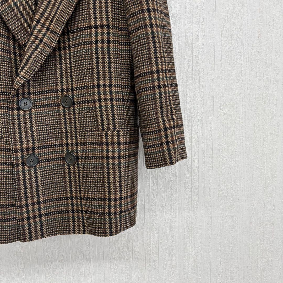 極美品✨ レリアン チェック柄 コート ジャケット カシミア 大きめ 15号
