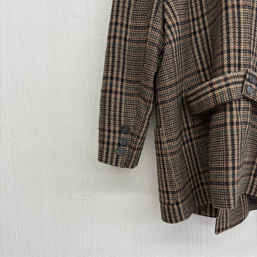 極美品✨ レリアン チェック柄 コート ジャケット カシミア 大きめ 15号