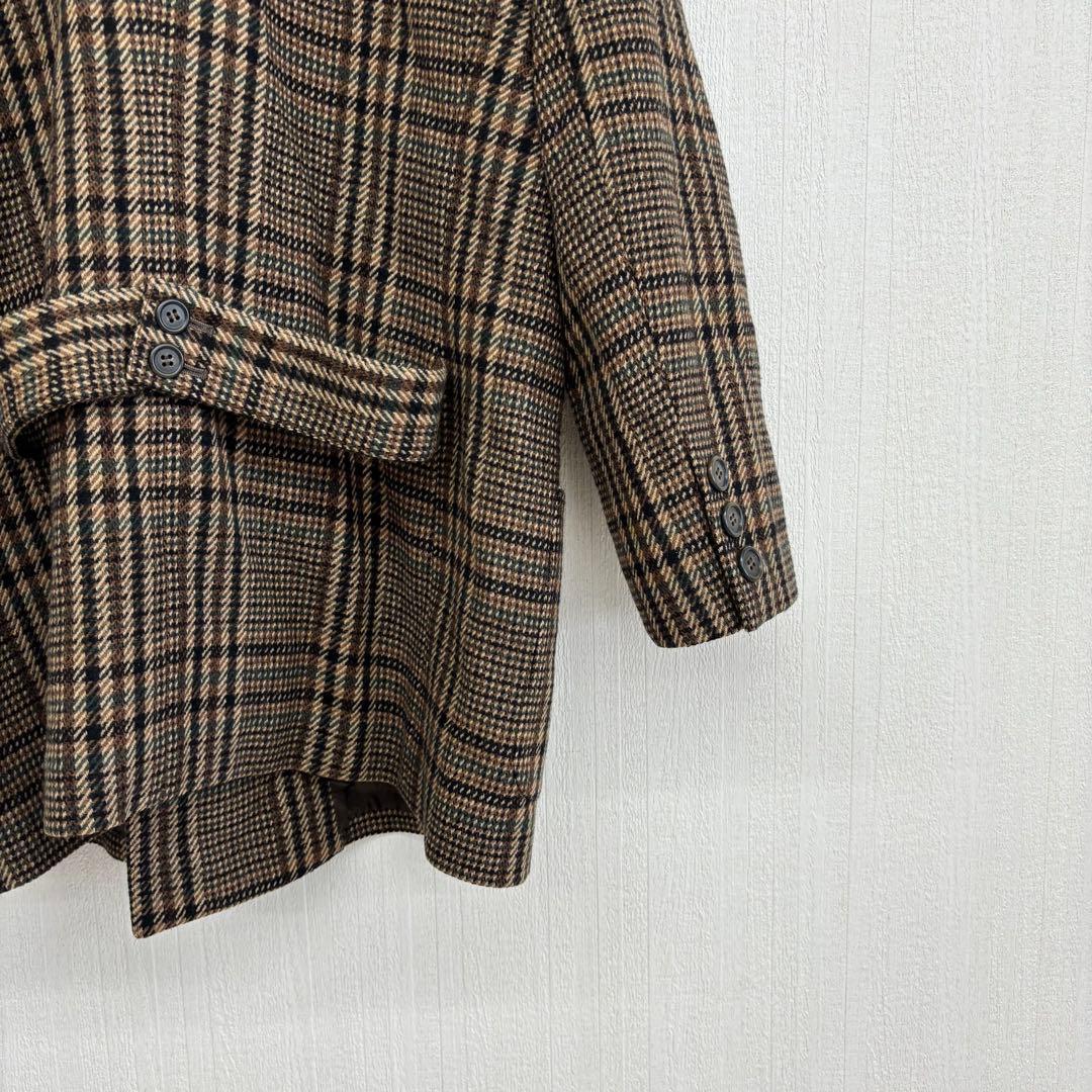極美品✨ レリアン チェック柄 コート ジャケット カシミア 大きめ 15号
