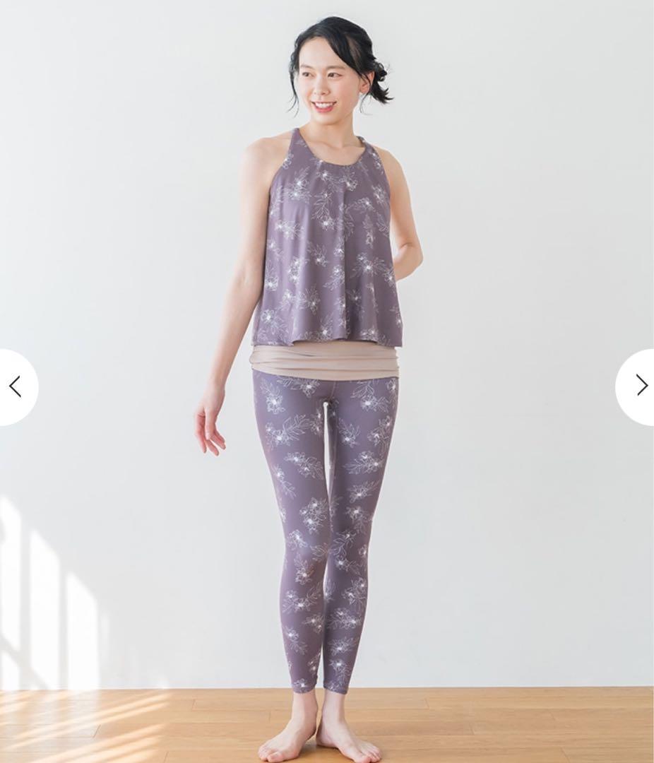 【SUKALA】フラワープリントカバータンクトップ　ピンクブラウン　Mサイズ