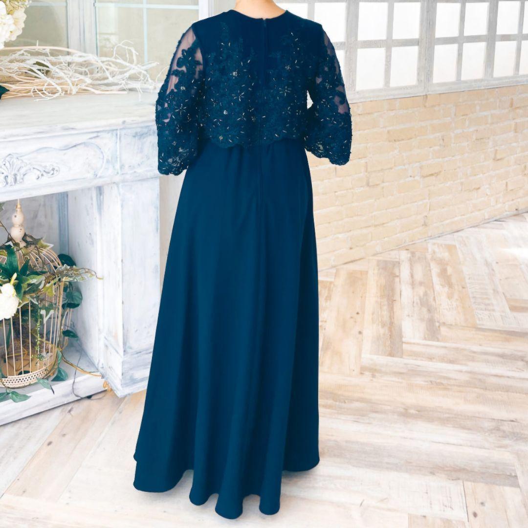 ✨️マザーズドレス TWEED DONNA ネイビー 11号　母親　結婚式