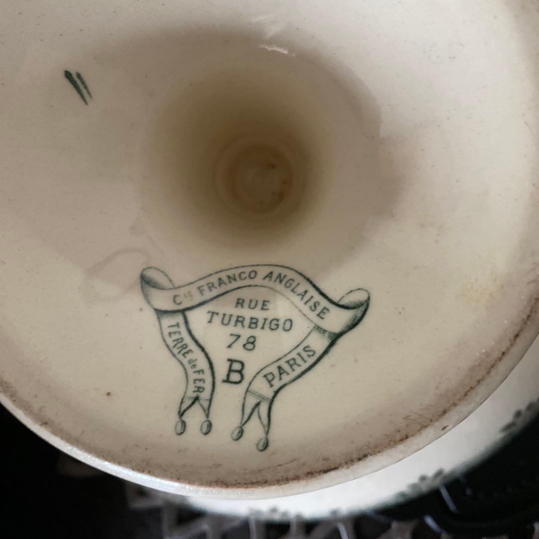 フランスアンティーク 花柄 コンポティエ ケーキスタンド