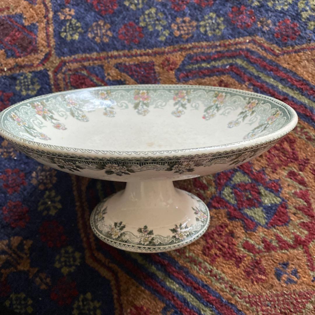 フランスアンティーク 花柄 コンポティエ ケーキスタンド