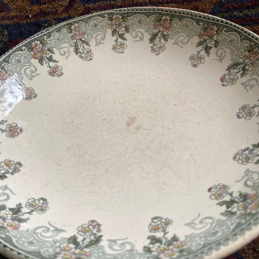 フランスアンティーク 花柄 コンポティエ ケーキスタンド