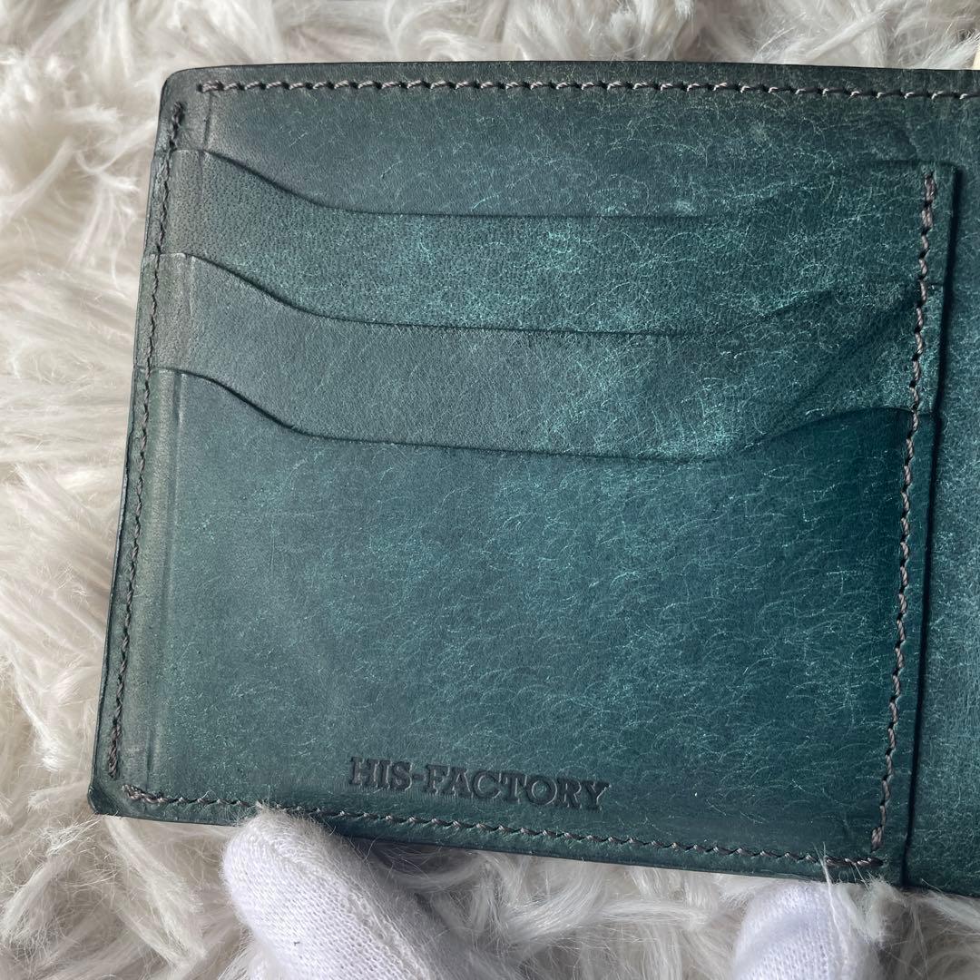 【極美品】ヒズファクトリー 二つ折り財布 プエブロ