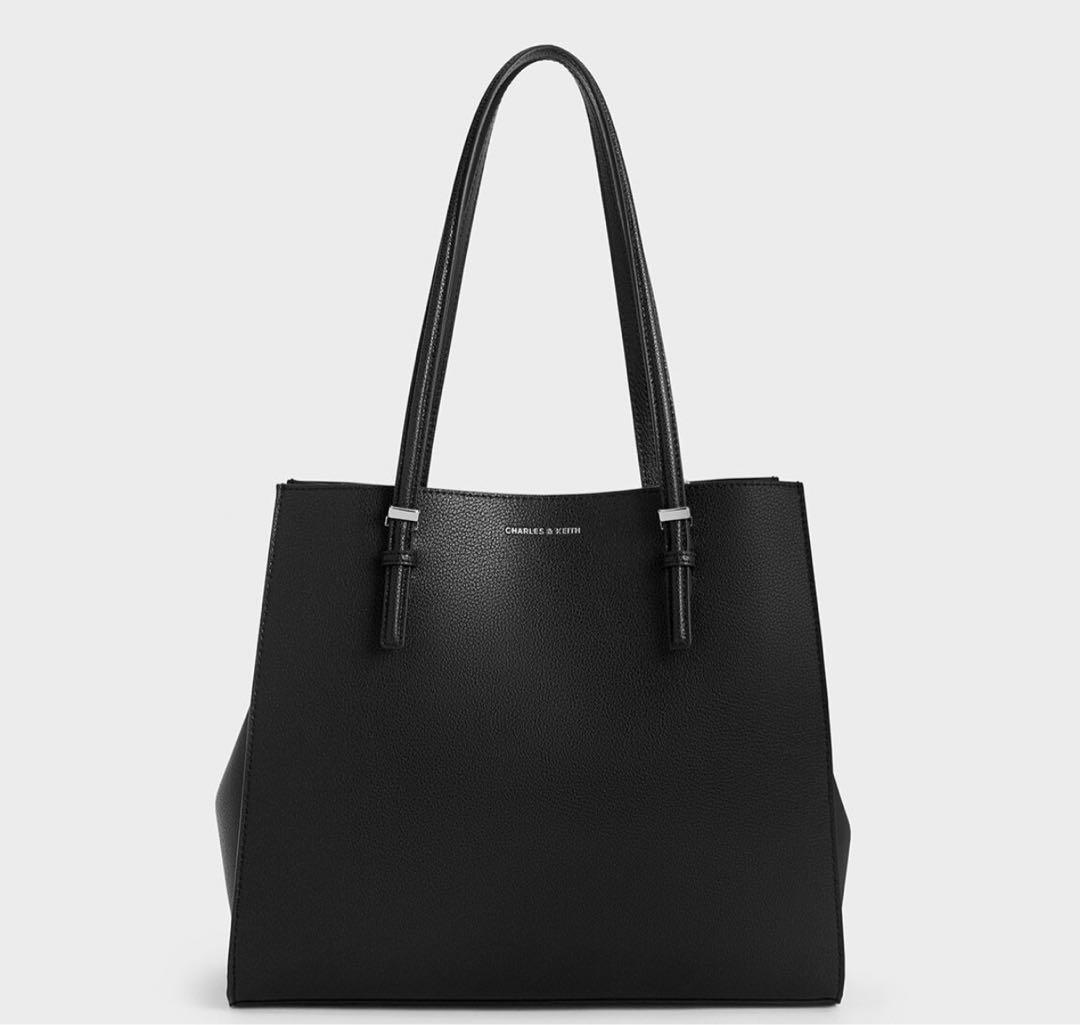CHARLES & KEITH ブラックトートバッグ