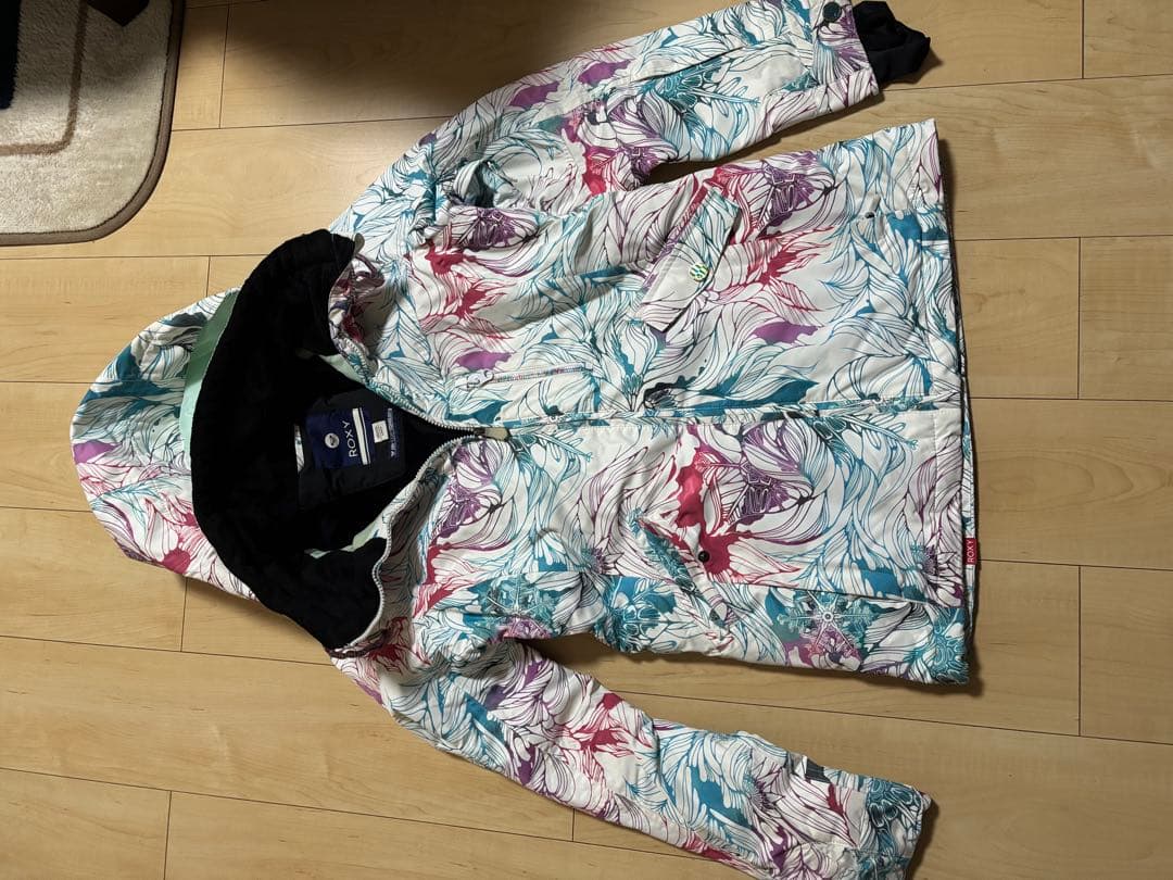 花柄フード付きスノーボードジャケット