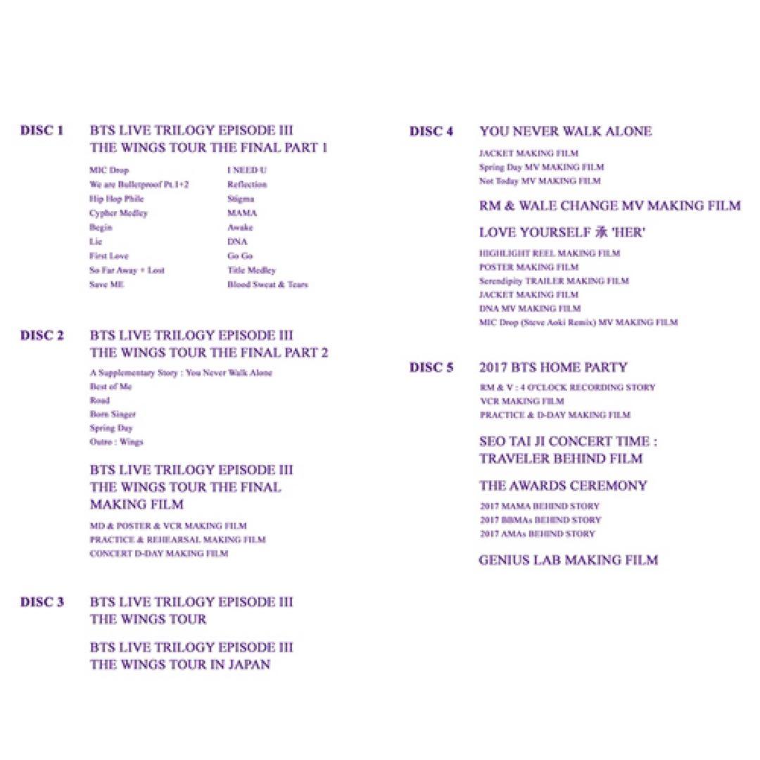 BTS memories of 2017 DVD ジョングク