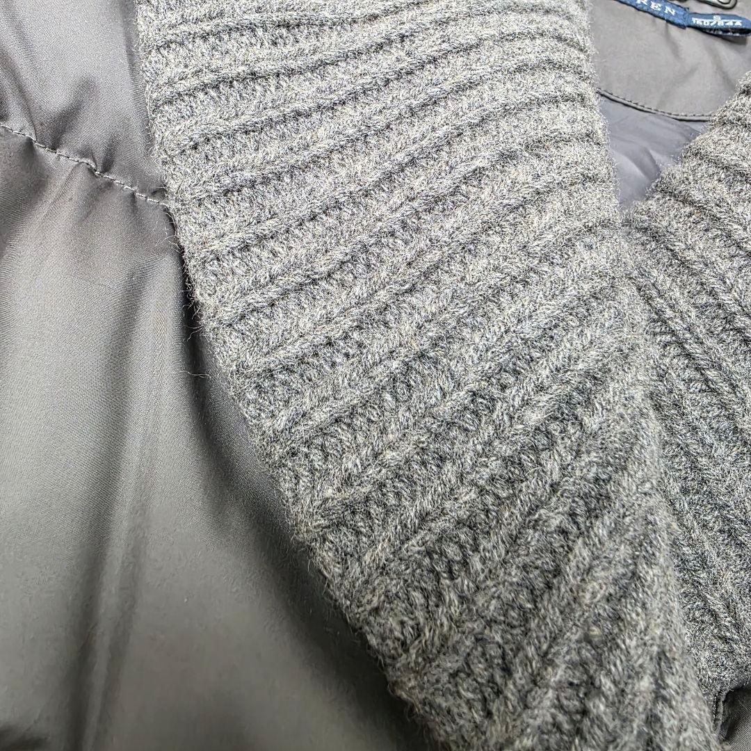 限定価格 ラルフローレン ダウンベスト カシミヤ混 ニットリブ ショールカラー