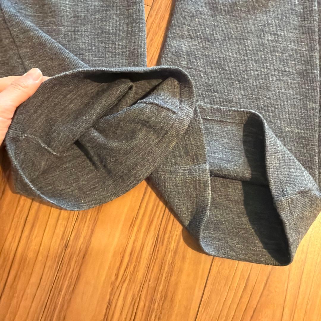 ドゥーズィエムクラス リブパンツ グレー