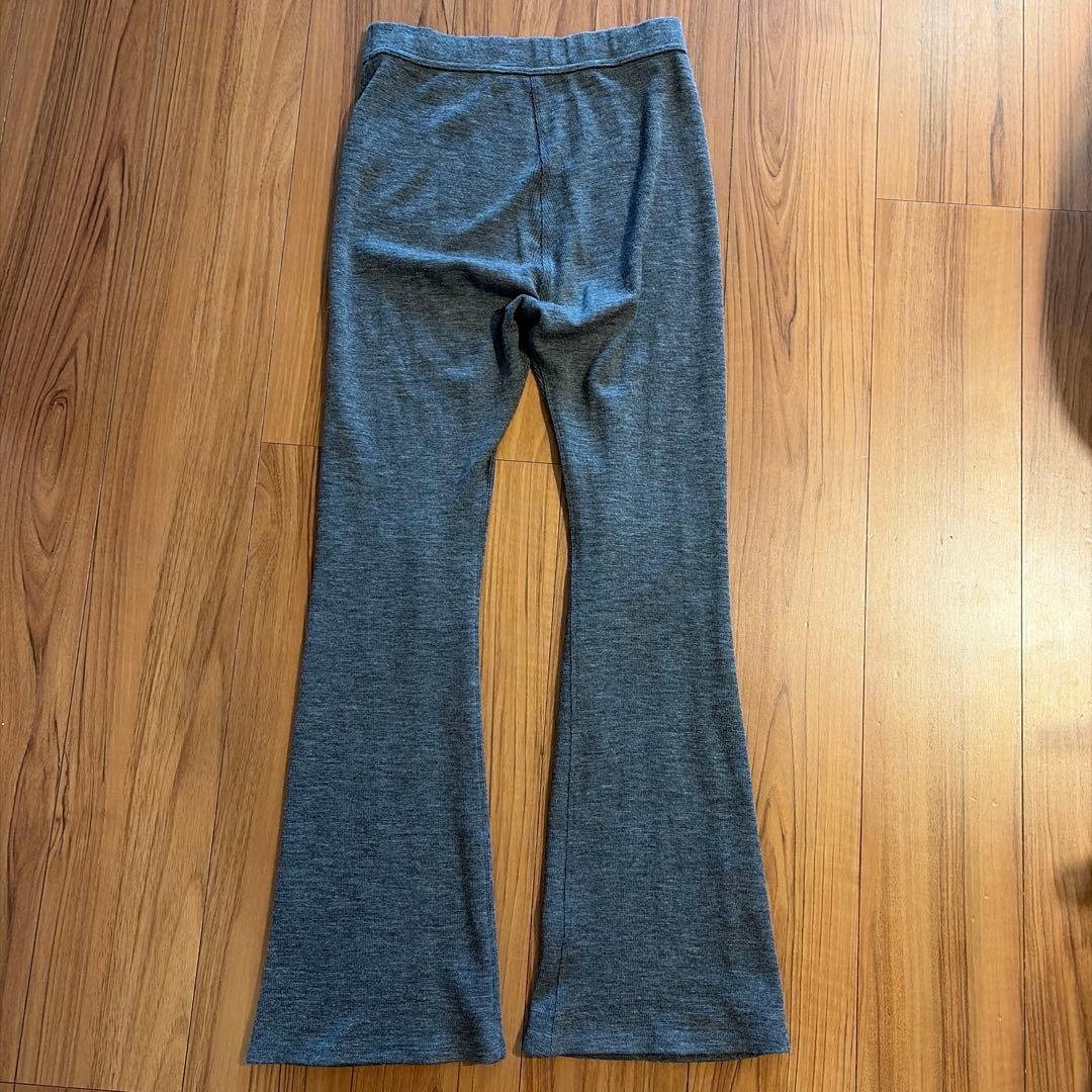 ドゥーズィエムクラス リブパンツ グレー