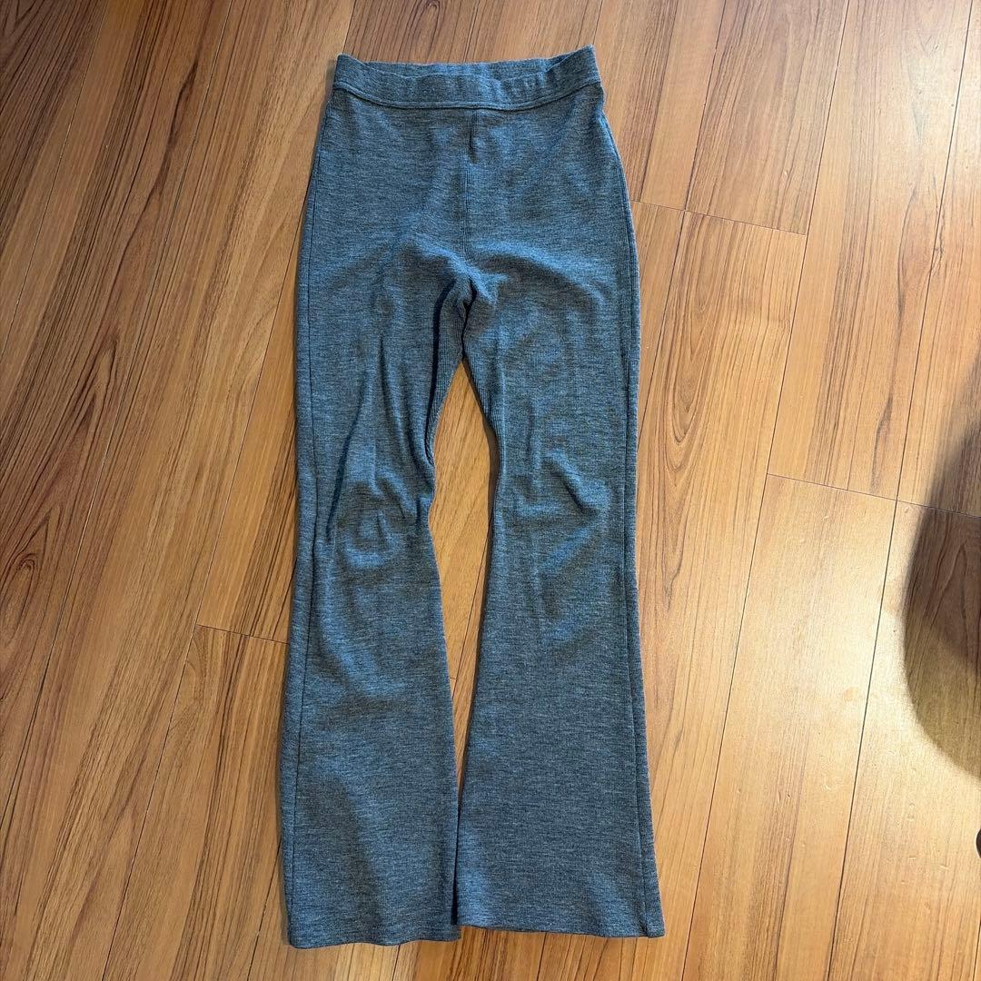 ドゥーズィエムクラス リブパンツ グレー