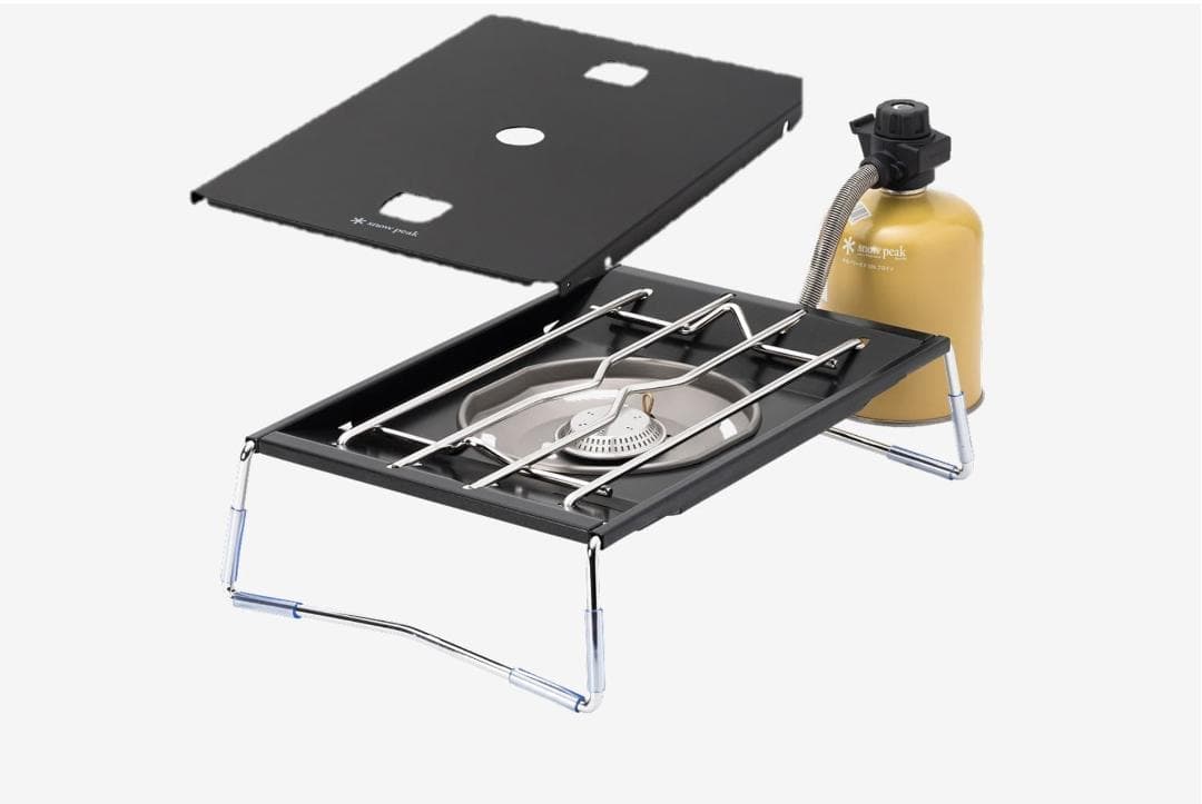 非売品 スノーピーク フラットバーナー ブラック＋リッドトレー ブラック