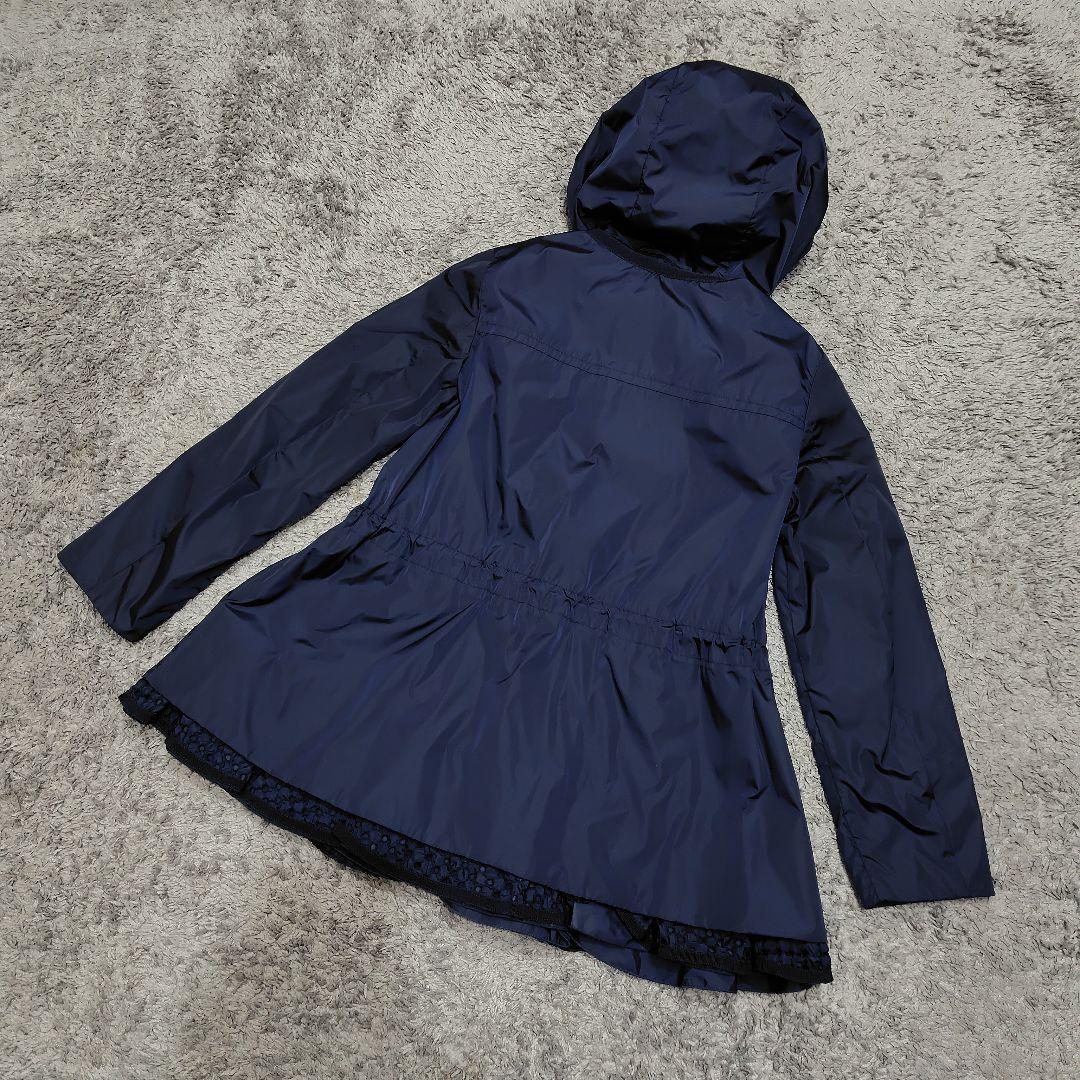 モンクレール Lotus スプリングコート フリル レース レディース ネイビー