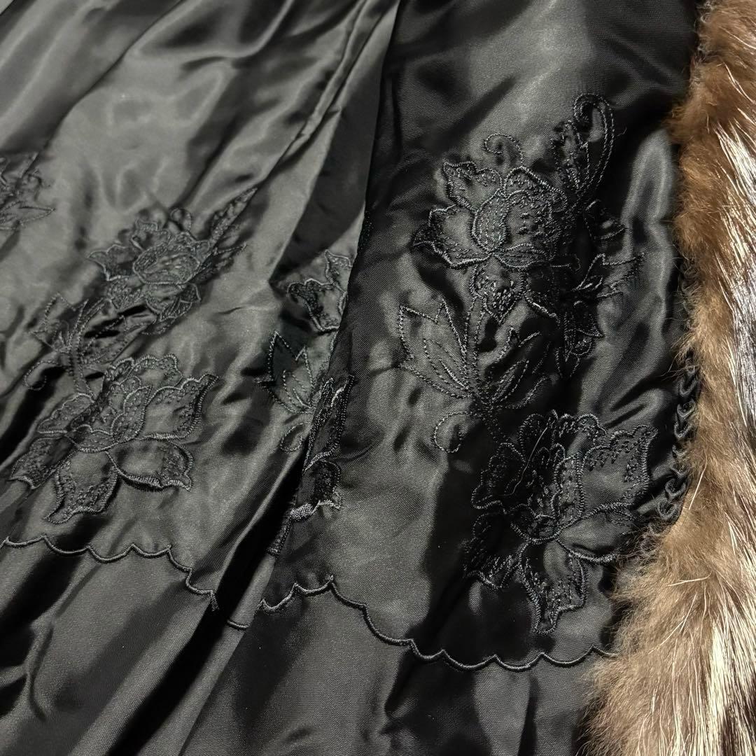 【美品】シルバーフォックス　毛皮　ファーコート ボリューム　毛並み◎　 L